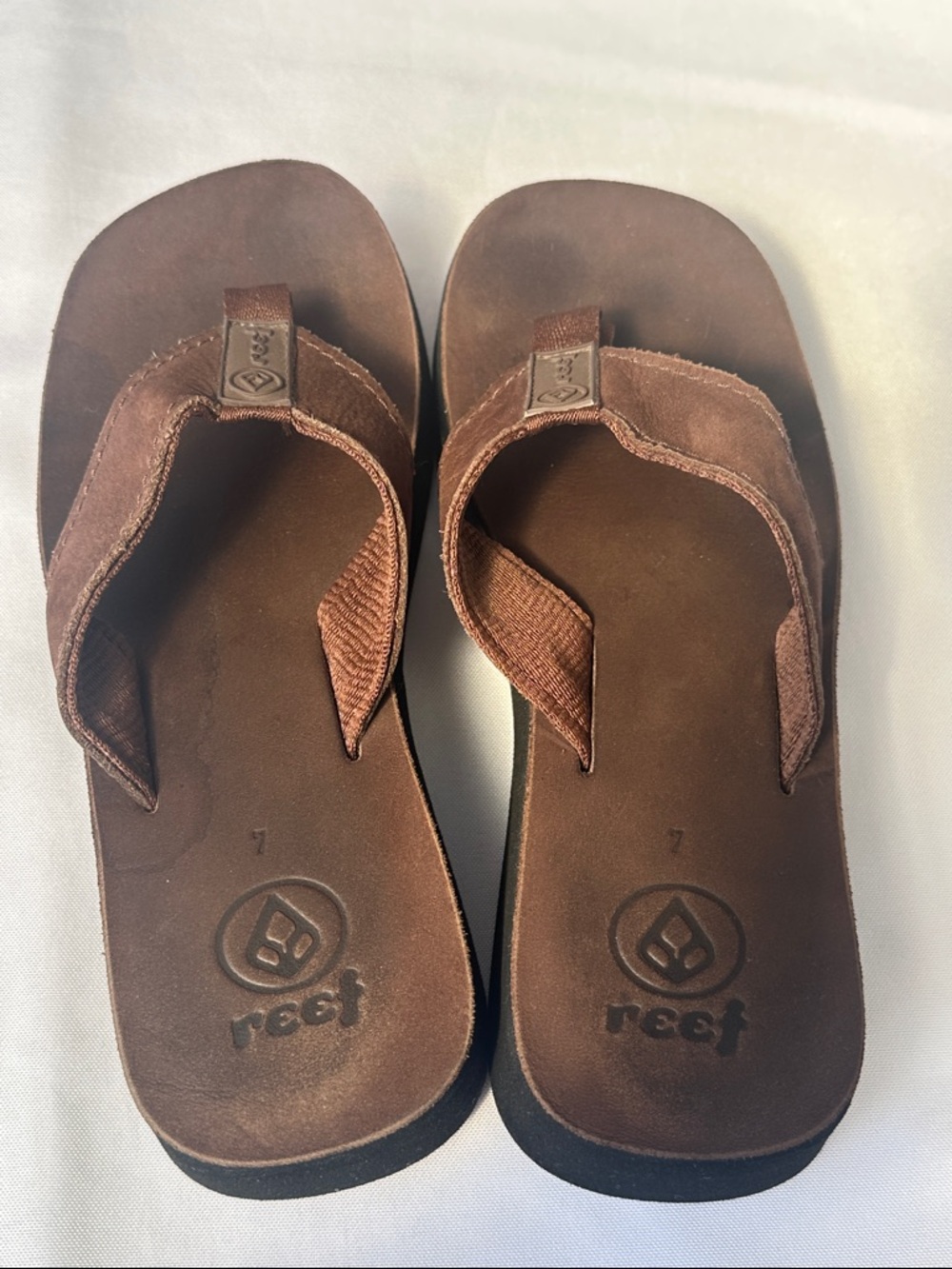 Reef Butter Platform Flip Flops Chocolate Brown Size 7 Lightweight Comfy Sandals - Picture 3 of 6
